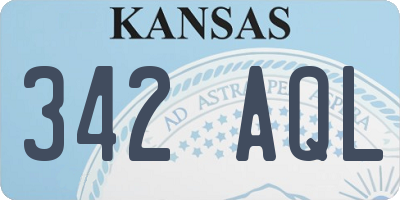 KS license plate 342AQL