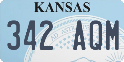 KS license plate 342AQM
