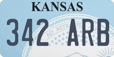 KS license plate 342ARB