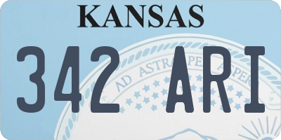 KS license plate 342ARI