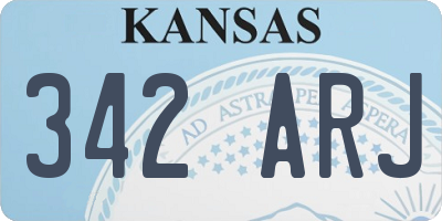 KS license plate 342ARJ