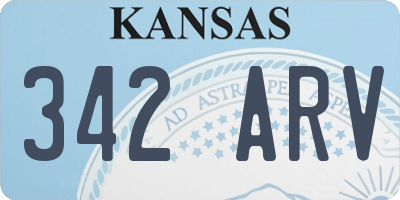 KS license plate 342ARV