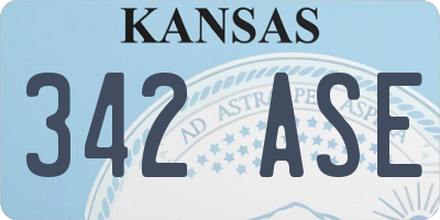 KS license plate 342ASE