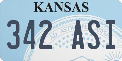 KS license plate 342ASI