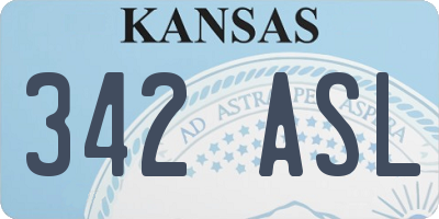 KS license plate 342ASL