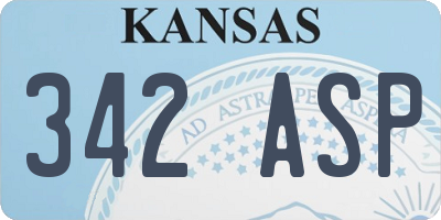 KS license plate 342ASP