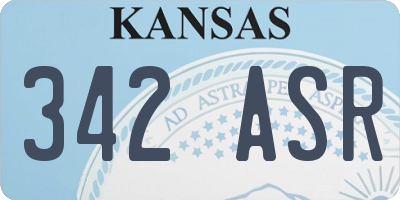 KS license plate 342ASR