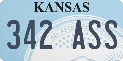 KS license plate 342ASS