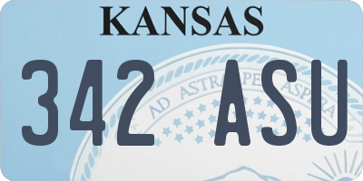 KS license plate 342ASU