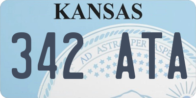 KS license plate 342ATA