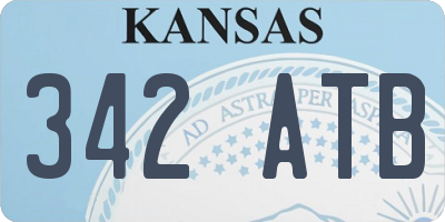 KS license plate 342ATB