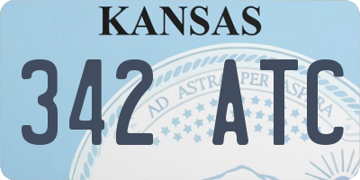 KS license plate 342ATC