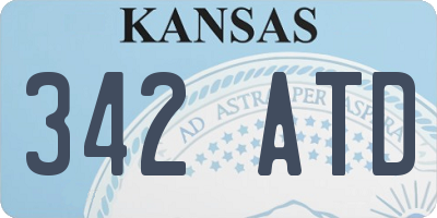 KS license plate 342ATD