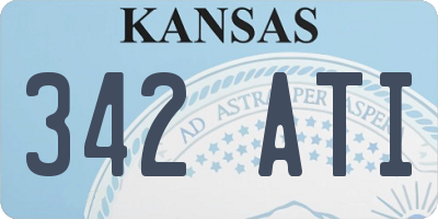 KS license plate 342ATI