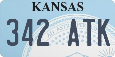 KS license plate 342ATK