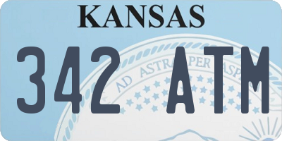 KS license plate 342ATM