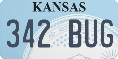 KS license plate 342BUG