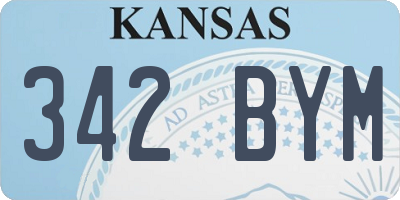 KS license plate 342BYM