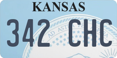 KS license plate 342CHC