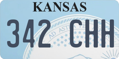 KS license plate 342CHH