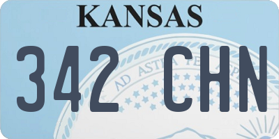 KS license plate 342CHN
