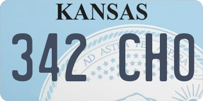 KS license plate 342CHO