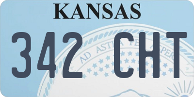 KS license plate 342CHT