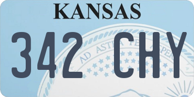 KS license plate 342CHY