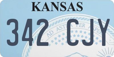 KS license plate 342CJY