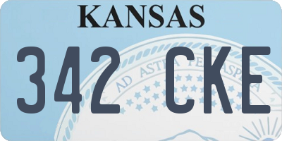 KS license plate 342CKE