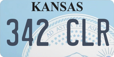KS license plate 342CLR