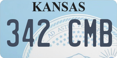 KS license plate 342CMB