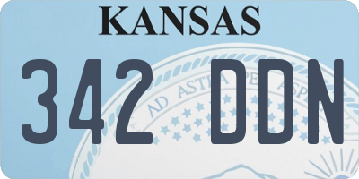 KS license plate 342DDN