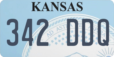 KS license plate 342DDQ