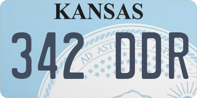 KS license plate 342DDR