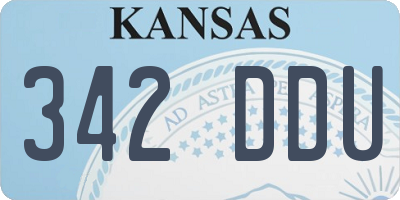 KS license plate 342DDU