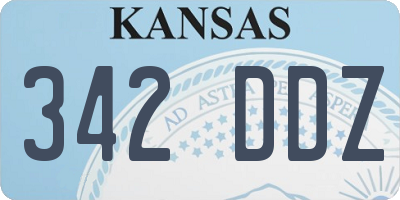 KS license plate 342DDZ