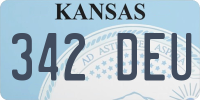 KS license plate 342DEU