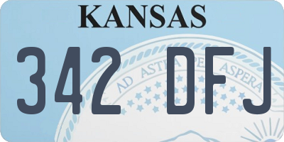 KS license plate 342DFJ