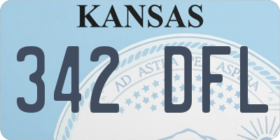 KS license plate 342DFL