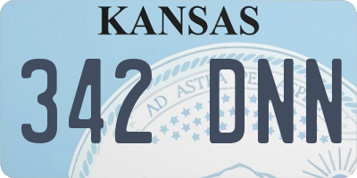 KS license plate 342DNN