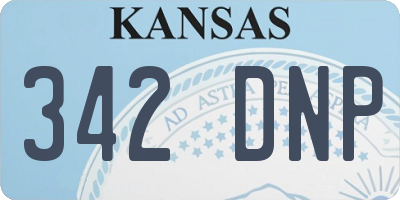 KS license plate 342DNP