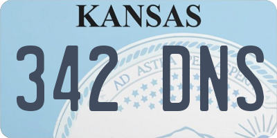 KS license plate 342DNS