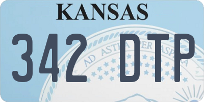 KS license plate 342DTP