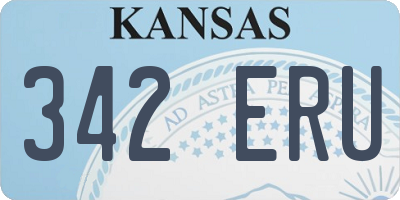 KS license plate 342ERU