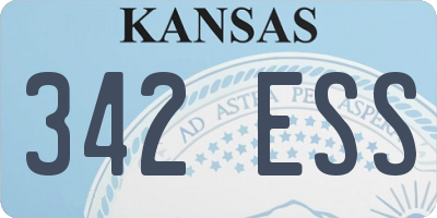 KS license plate 342ESS