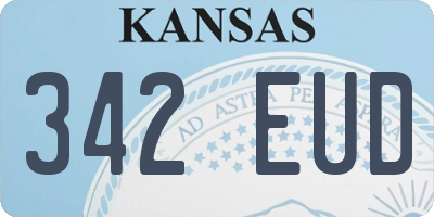 KS license plate 342EUD