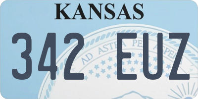 KS license plate 342EUZ