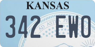 KS license plate 342EWO