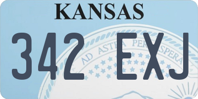 KS license plate 342EXJ
